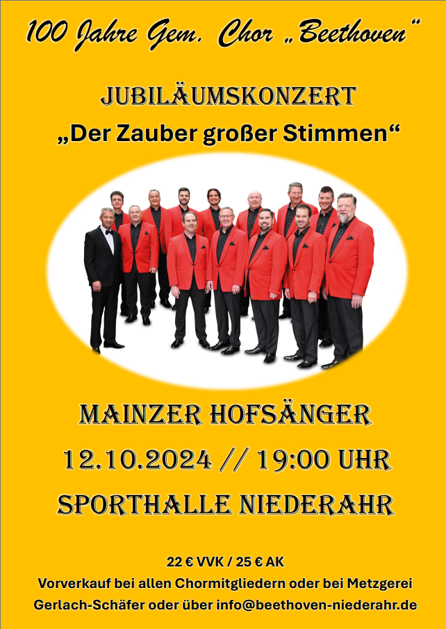 Mainzer Hofsänger zu Gast in Niederahr